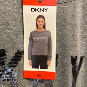 DKNY jeans sweater gray size M new